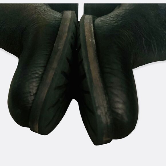 Bryan Blake Black Pebbled Leather Ankle Booties 37.5 - Picture 4 of 13